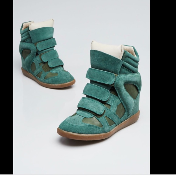 Isabel Marant Shoes - Isabel Marant Beckett green sneaker wedge shoes
